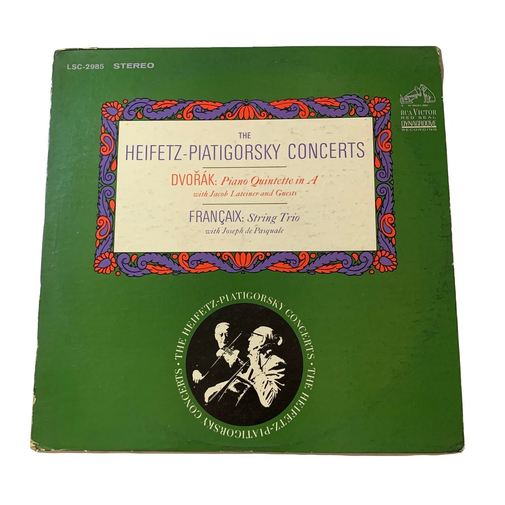 RCA Victor Heifetz-Piatigorsky Concerts Dvorak Francaix Vinyl LP LSC-2985 Stereo